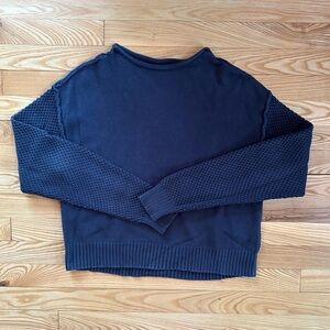 RVCA Sweater Cropped Knit Mock Long Sleeve